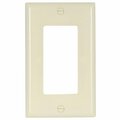 Cooper Wiring Eaton Wiring Devices Wallplate, 4-1/2 in L, 2-3/4 in W, 1 -Gang, Thermoset, Light Almond, High-Gloss 2151LA-BOX